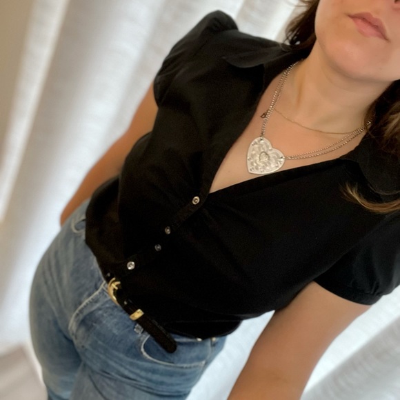 Y2K LOFT puff sleeve top - Picture 2 of 8